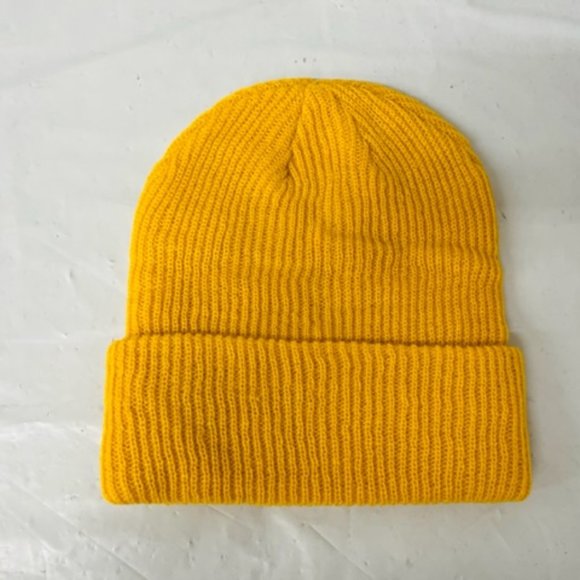 Drew House x Toronto Maple Leafs Secret Leaf Soft Rib Cuffed Beanie in Yellow - Picture 2 of 5